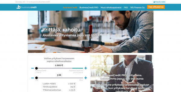 BusinessCredit - Laina enintään 100 000 €