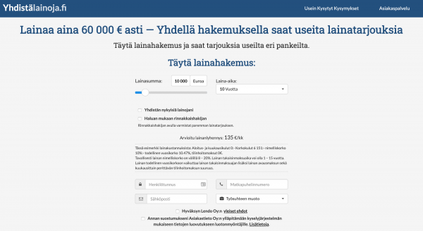 Yhdistälainoja - Laina enintään 60 000 €