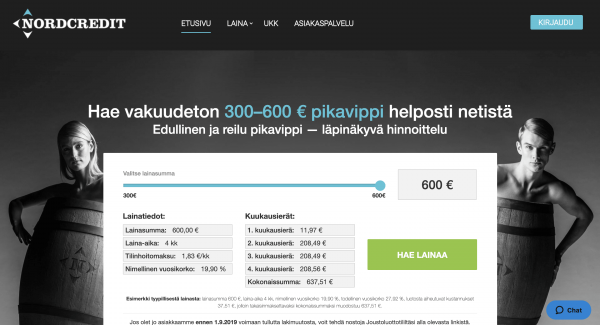 Nordcredit - Laina enintään 600 €