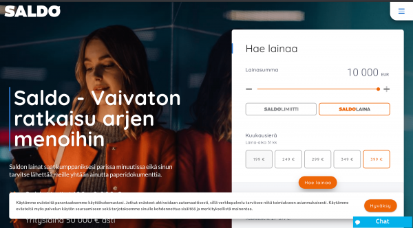 Saldo - Laina enintään 10 000 €