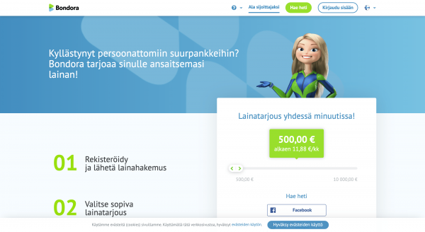 Bondora lainaa turvallisesti jopa viideksi vuodeksi