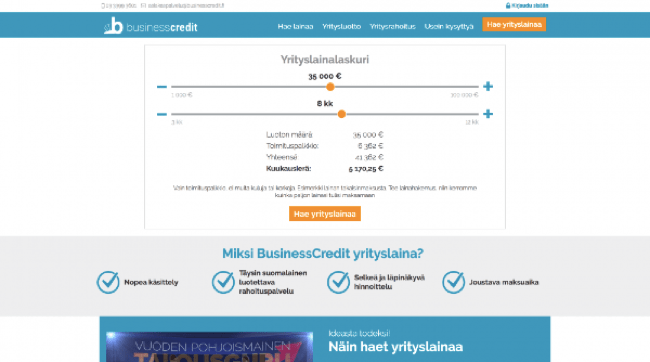 Kuvakaappaus BusinessCredit