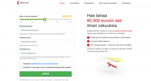 Creditum - Laina enintään 60 000 €