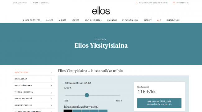 Kuvakaappaus Ellos
