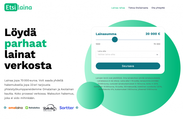 Etsilaina – Nopeat verkossa lainat jopa 10 000 € asti