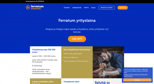 Ferratum Business - Enintään 250 000 €