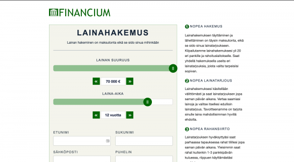 Financium kokemukset ja keskustelu 