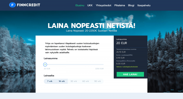 Finncredit - Laina enintään 2 250 €