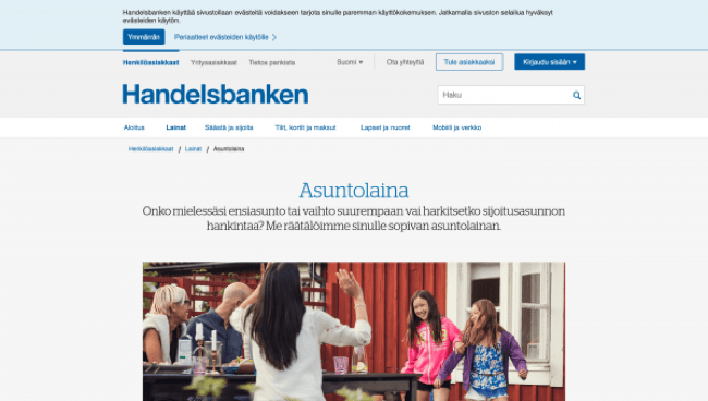 Kuvakaappaus Handelsbanken