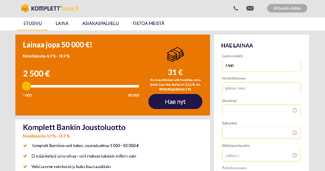 Komplett Bank kokemukset ja keskustelu