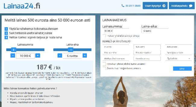 Kuvakaappaus Lainaa24