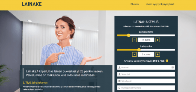 Lainake - Laina enintään 60 000 €