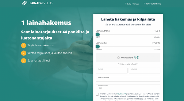 LainaPalvelusi - Laina enintään 60 000 €