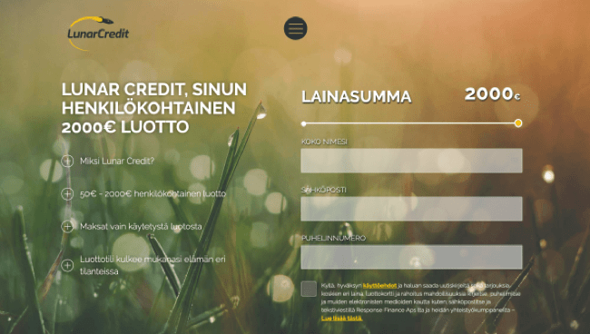 LunarCredit - Laina enintään 2 000 €