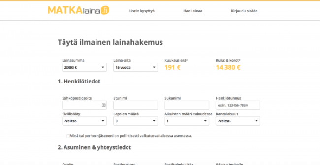 Kuvakaappaus Matkalaina