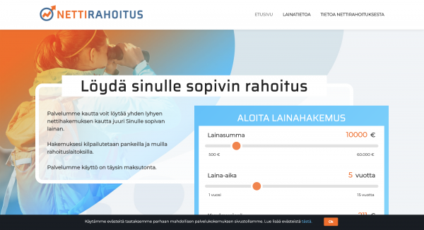 Nettirahoitus - Laina enintään 60 000 €