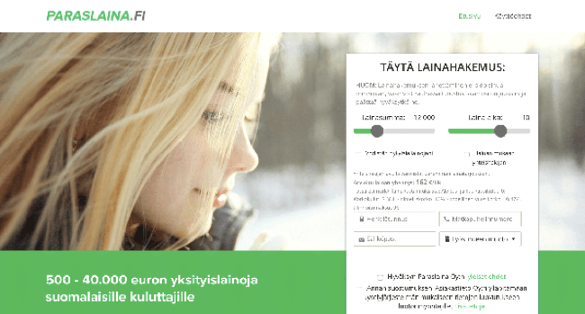 Paraslaina - Laina enintään 40 000 €