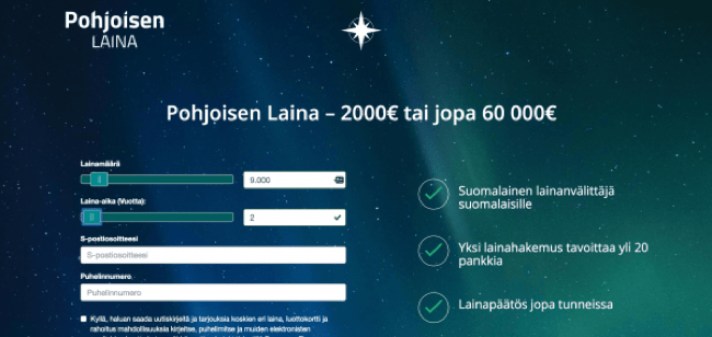 Pohjoisen Laina - Laina enintään 60 000 €
