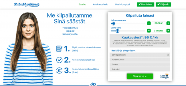 RahaMarkkinat - Laina enintään 50 000 €