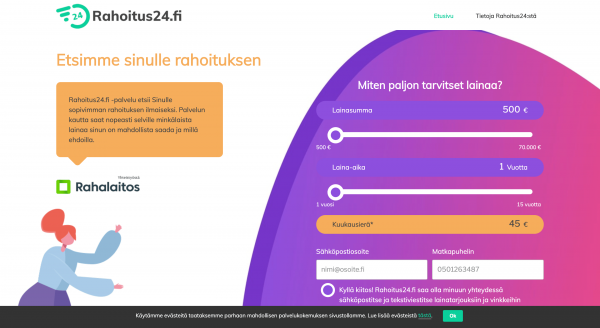 Rahoitus24 - Laina enintään 70 000 €