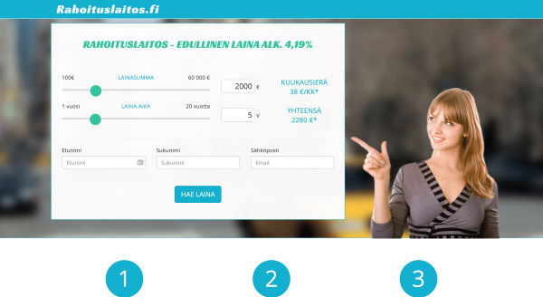 Rahoituslaitos - Laina enintään 60 000 €