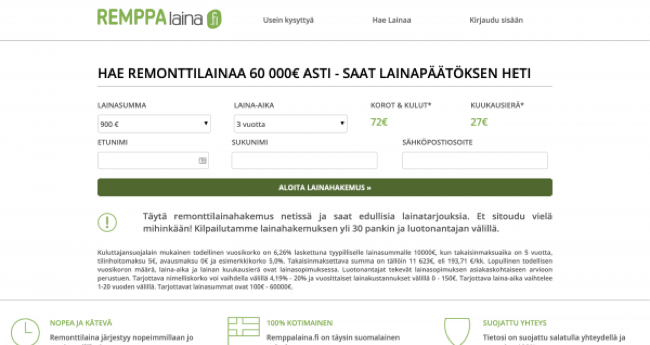 Remppalaina - Laina enintään 60 000 €