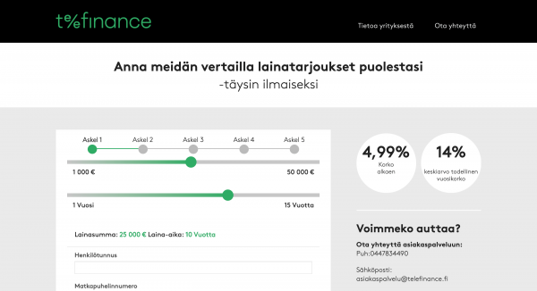 Telefinance - Laina enintään 50 000 €