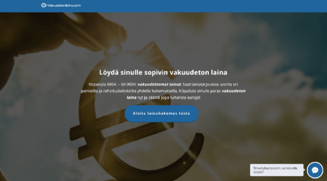 Kuvakaappaus Vakuudetonlaina