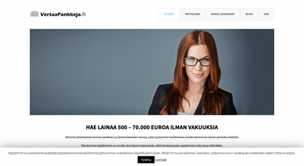 VertaaPankkeja - Laina enintään 50 000 €