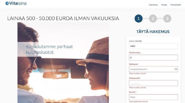 Vitalaina - Laina enintään 50 000 €