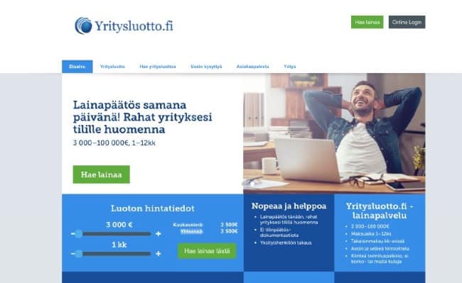 Yritysluotto -  Laina enintään 100 000 €